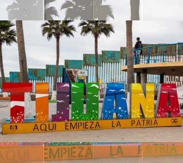 The letters of the city of Tijuana on the beach of Baja California - Best Call Center in Tijuana.