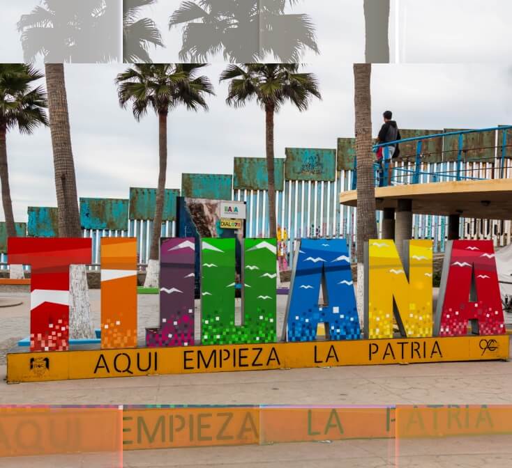 The letters of the city of Tijuana on the beach of Baja California - Best Call Center in Tijuana.